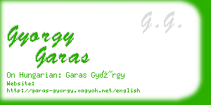 gyorgy garas business card